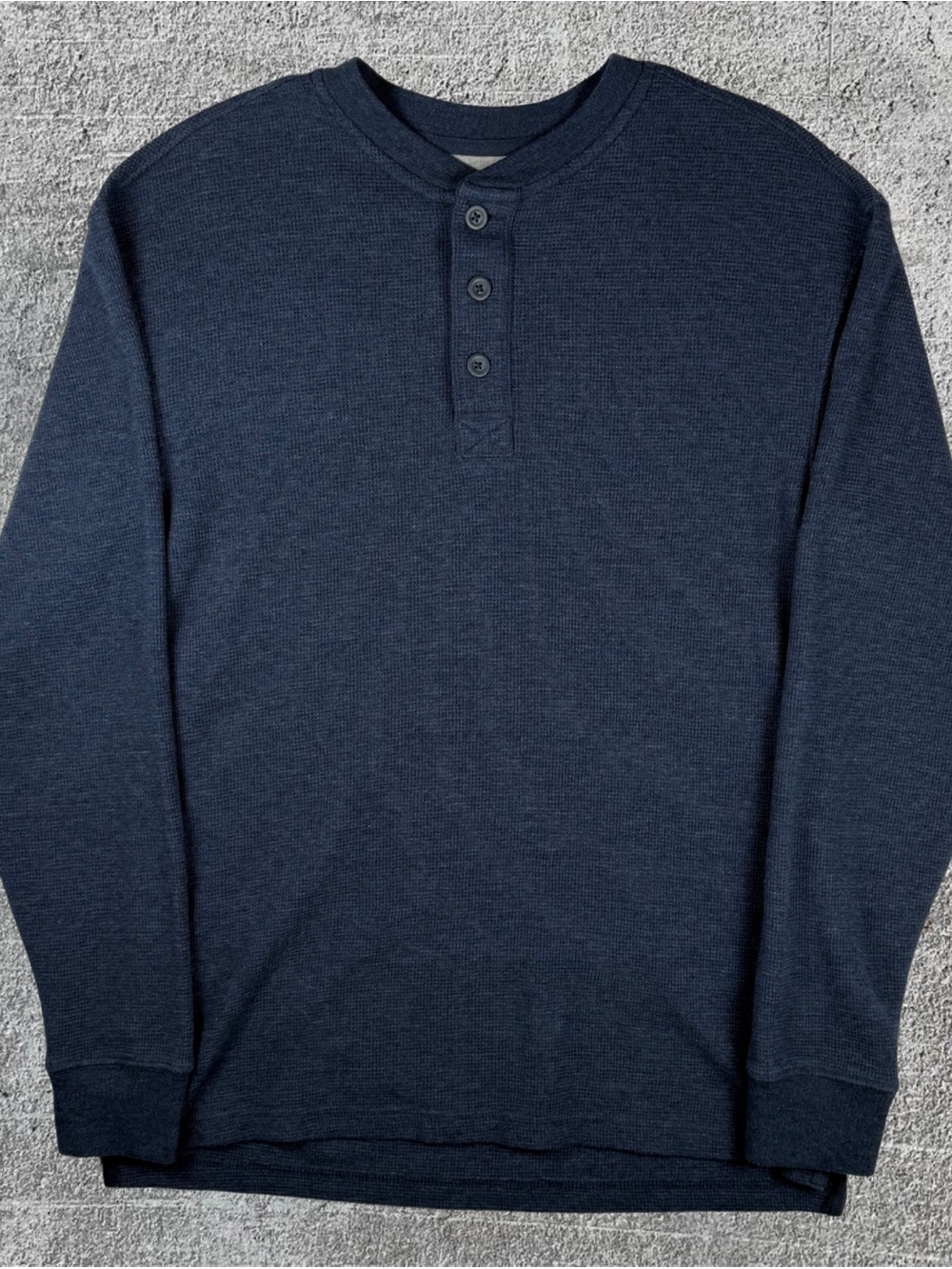 Men’s RedHead Brand Co Navy Thermal Button Pullover Long Sleeve Size Small